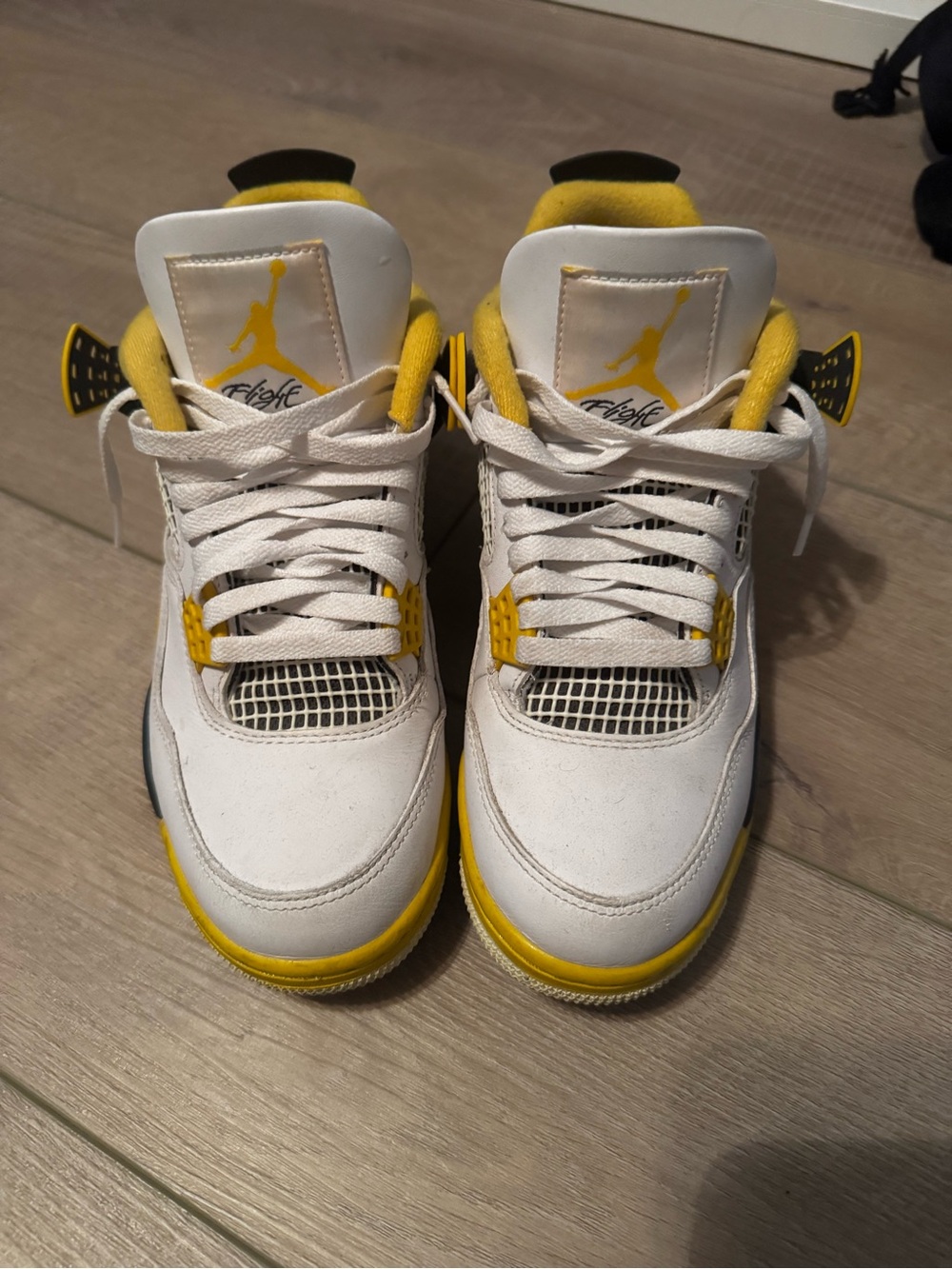 Jordan 4s White and Yellow